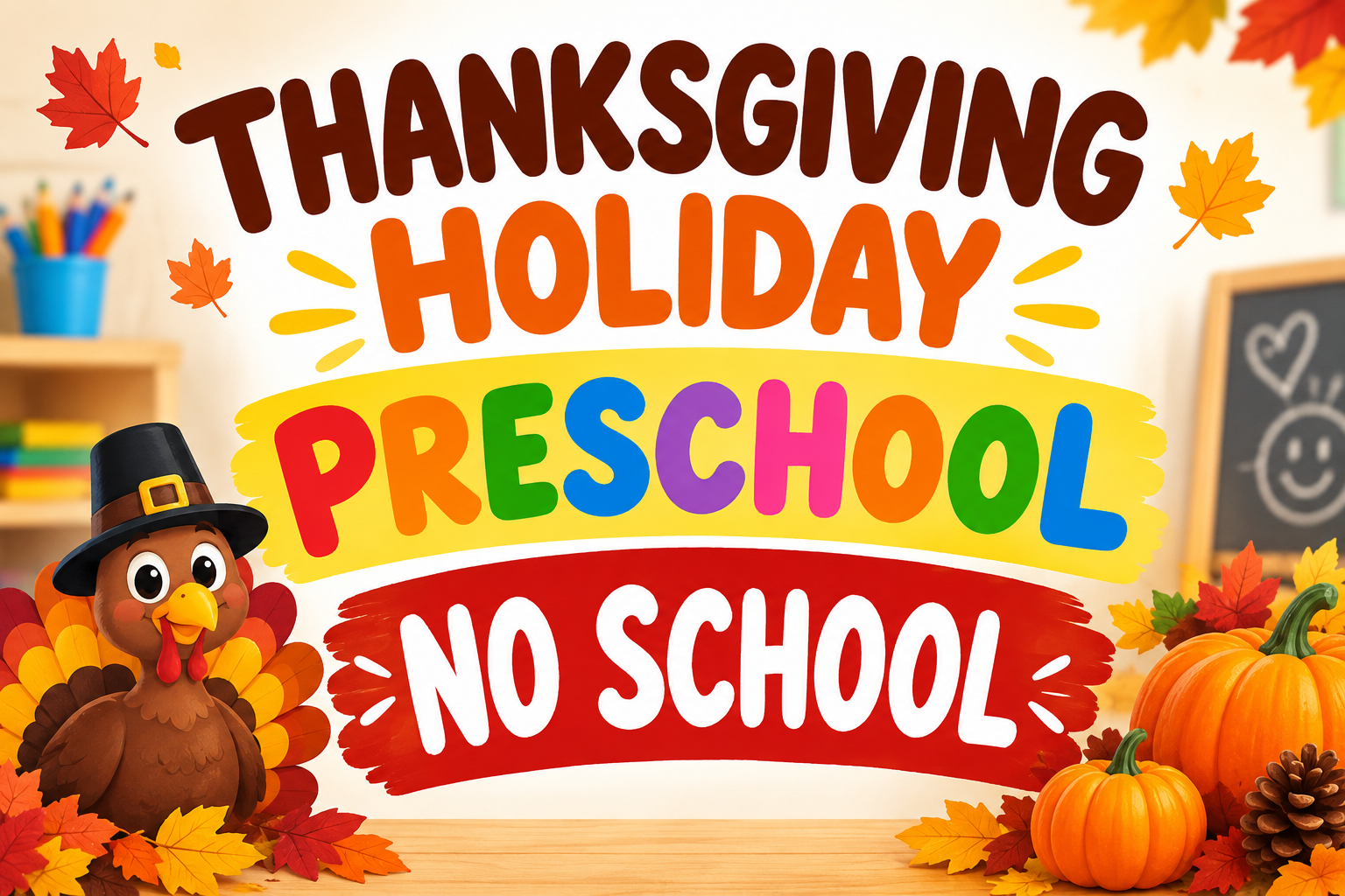 THANKSGIVING HOLIDAY PRESCHOOL NO SCHOOL